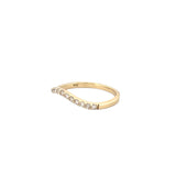 14K Gold 1.4MM Curved Diamond Band
