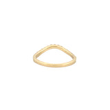14K Gold 1.4MM Curved Diamond Band