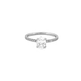 14K Gold 0.50 Carat Natural Oval Diamond Engagement Ring
