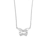 14K Gold Pavé Fashion Butterfly Diamond Pendant Necklace