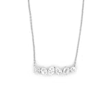 14K Gold Mixed Shape Lab Grown Diamond Pendant Necklace