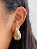 14K Gold Large Tear Drop Earrings