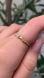 14K Gold Single and Duo Diamond Baguette Band