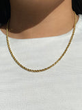 14K Yellow Gold Solid 2MM Rope Chain