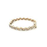 14K Gold Wavy Channel Diamond Bracelet