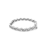14K Gold Wavy Channel Diamond Bracelet
