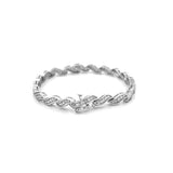 14K Gold Wavy Channel Diamond Bracelet