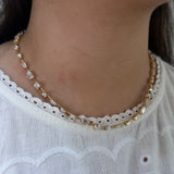 14K Gold Spaced Multi Shape Lab Grown Diamond Necklace
