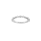 14K Gold Marquise and Round Diamond Single Prong Band
