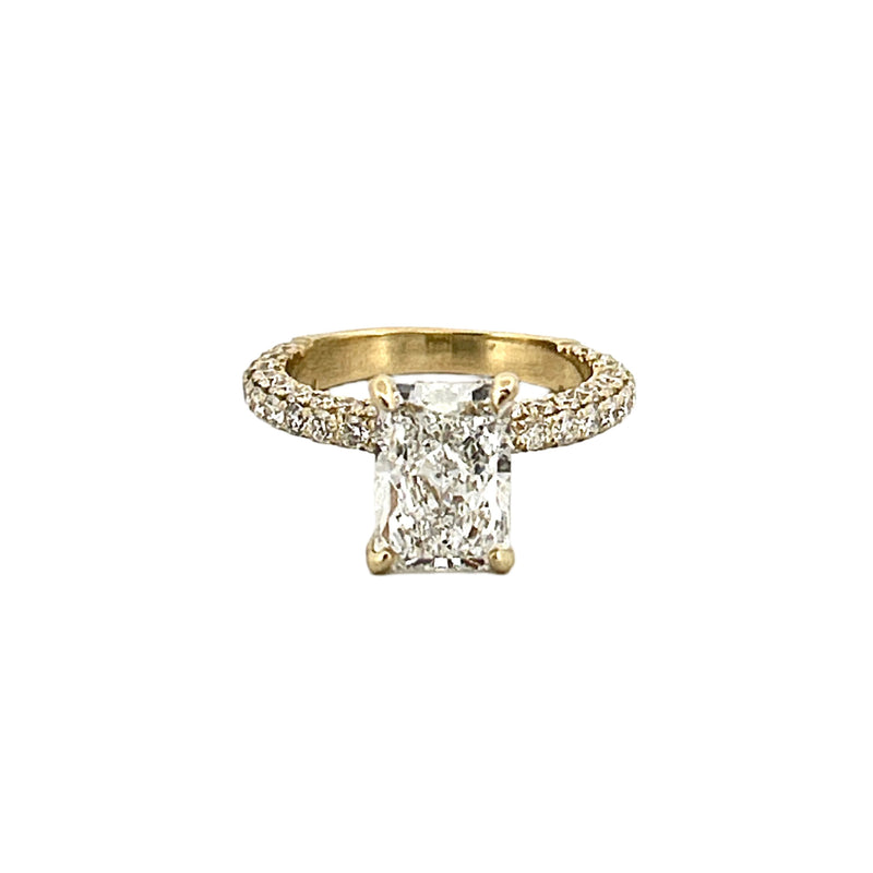 14K Gold 2.50 Carat Radiant Lab Grown Diamond Engagement