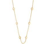 14K Gold Natural Diamond By The Yard 4.9MM Necklace