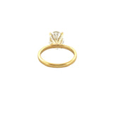 14K Gold 3.00 Carat Oval Lab Grown Diamond Solitaire Engagement Ring