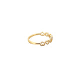 14K Gold Diamond Heart Link Band