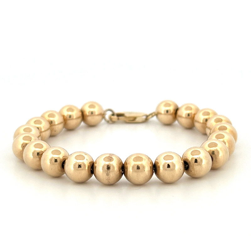 14K Gold Large Bubble Bead Bracelet