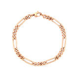 14K Gold 5.4MM Hollow Figaro Bracelet