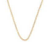 14K Gold Round Bezel Lab Grown Diamond Tennis Necklace