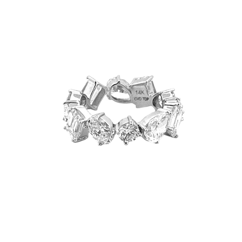 14K Gold Multi Shape Lab Grown Eternity Diamond Band