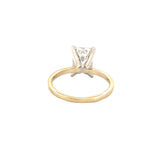 14K Gold 3.00 Carat Emerald Cut Lab Grown Diamond Solitaire Engagement Ring