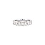 14K Gold Round Bezel Diamond Anniversary Band