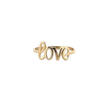 14K Gold Cursive Love Band