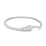 14K Gold Lab Grown 3.5MM Round Brilliant Diamond Tennis Bracelet