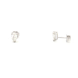 14K Gold 1.00 Carat Lab Grown Pear Diamond Studs