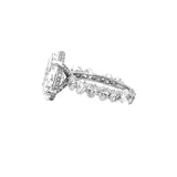 14K Gold 5.50 Carat Lab Grown Oval Diamond Oval Setting Under Halo Engagement Ring