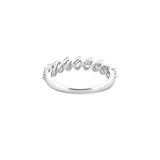 14K Gold 4.3MM Pear Slant Lab Grown Diamond Wedding Band