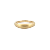 14K Gold Brushed Raised Band