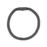 14K Black Gold 5.5MM Black Diamond Cuban Bracelet