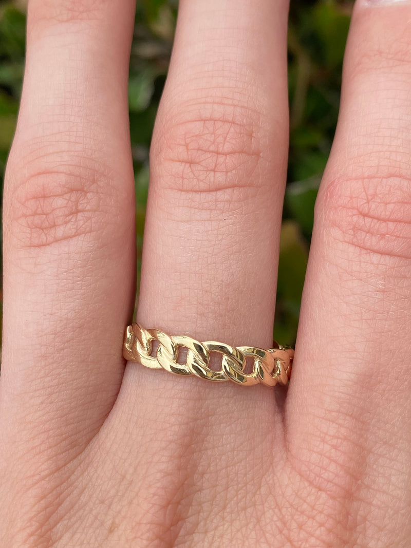 14K Yellow Gold 5MM Cuban Band