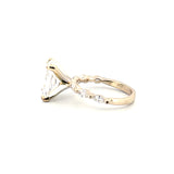 14K Gold 2.50 Carat Lab Grown Radiant Marquise Setting Engagement Ring