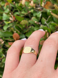 14K Yellow Gold 8.5MM Square Signet Band