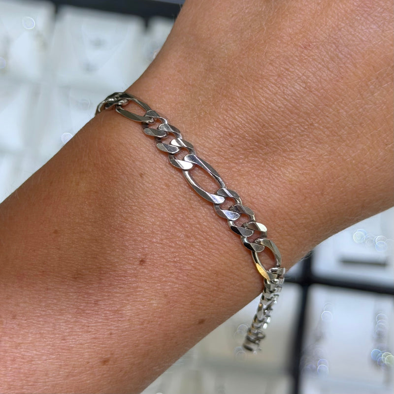14K Gold 5.9MM Figaro Bracelet