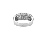 14K Gold 3D Diamond Row Band