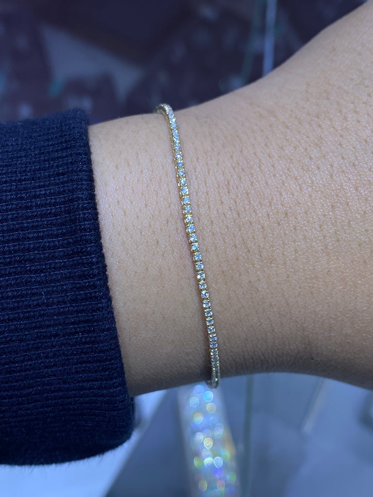Diamond Small Classic Bangle Bracelet - Nuha Jewelers