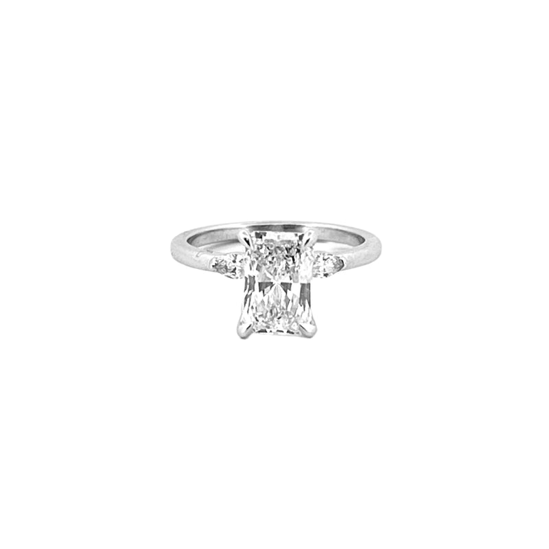 14K Gold 2.00 Carat Lab Grown Radiant Diamond Duo Marquise Engagement Ring
