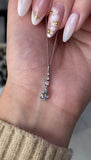 14K Gold Drop Pear Natural Aquamarine and Diamond Pendant
