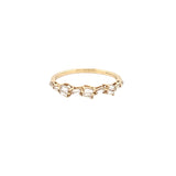 14K Gold Single and Duo Diamond Baguette Band