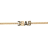 14K Gold BABE Curb Bracelet