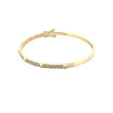 14K Gold Mini Spiked Diamond Bangle