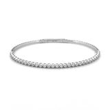 14K Gold Diamond Cut Halfway Diamond Bangle