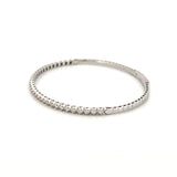 14K Gold Diamond Cut Halfway Diamond Bangle