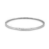 14K Gold Diamond Cut Halfway Diamond Bangle