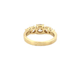 14K Gold 1.50 Carat 5 Round Natural Basket Set Diamond Ring
