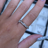 14K Gold Natural Round Eternity Channel Set Band