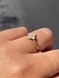 14K Gold Pavé Clover Diamond Band