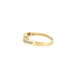14K Gold Channel Set Flat Top Diamond Band