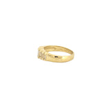 14K Gold Stepped Baguette Diamond Band