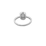 14K Gold Tag Oval Diamond Cluster Ring
